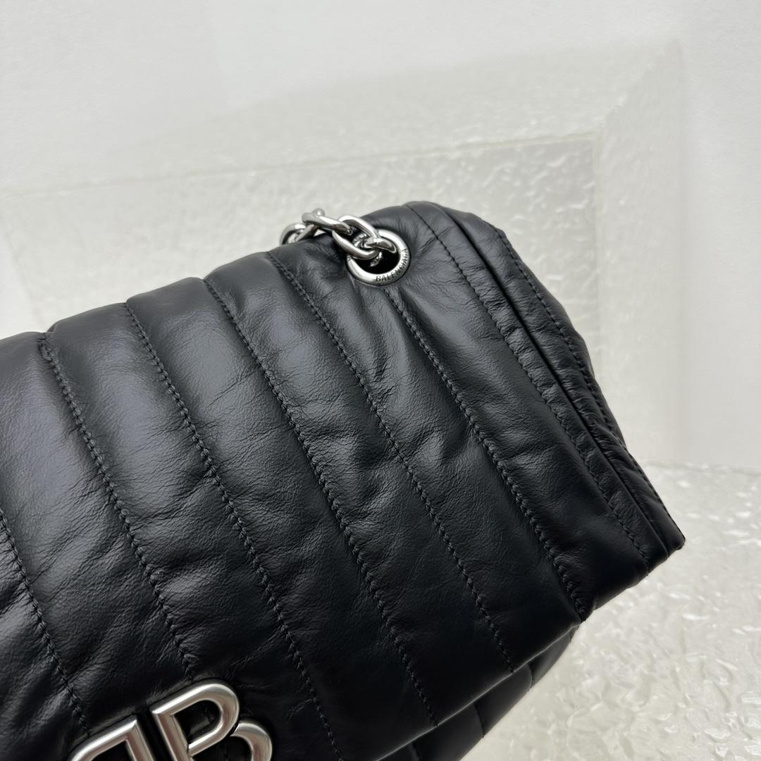 Balenciaga Monaco Large Chain Bag In Black (43.5x32x13cm) - DopestKickz