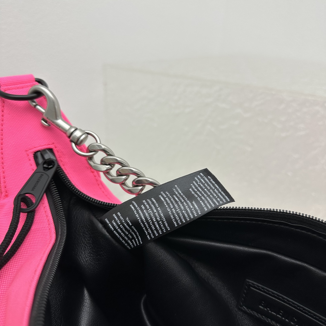 Balenciaga Raver Medium Bag With Chain In Neon Pink - DopestKickz