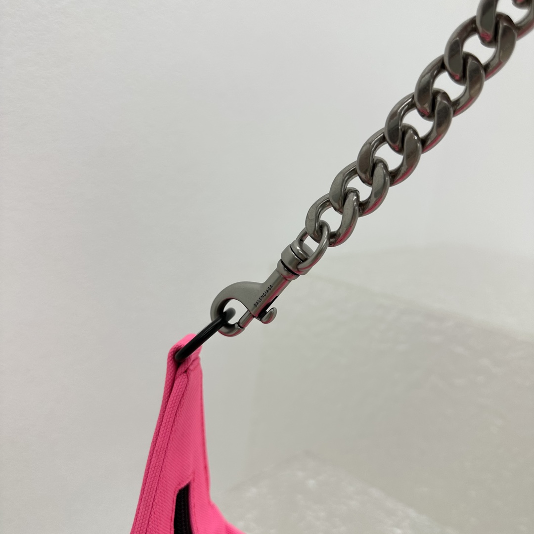 Balenciaga Raver Medium Bag With Chain In Neon Pink - DopestKickz