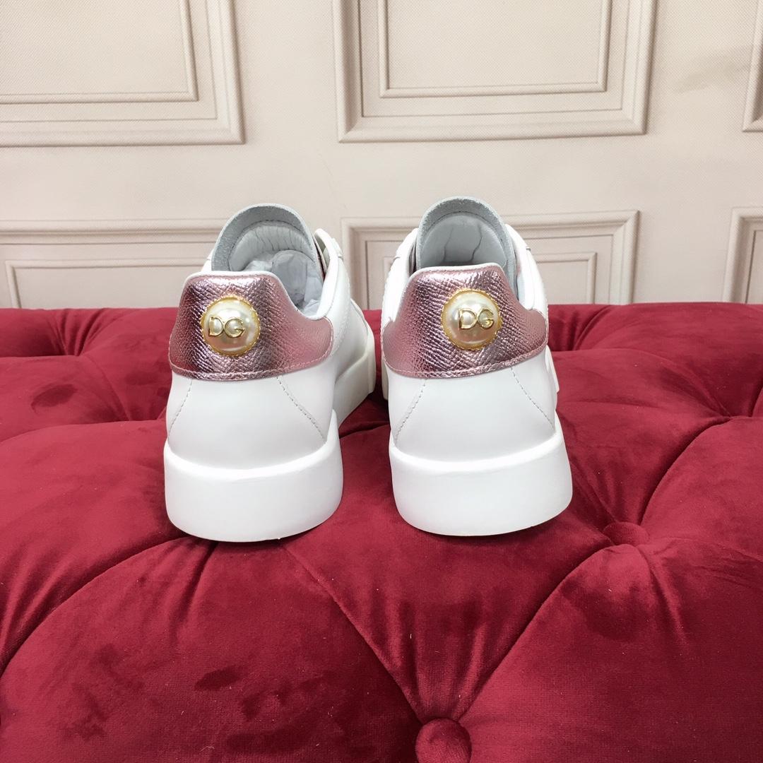 Dolce & Gabbana White Portofino Trainers With Pearl - DopestKickz