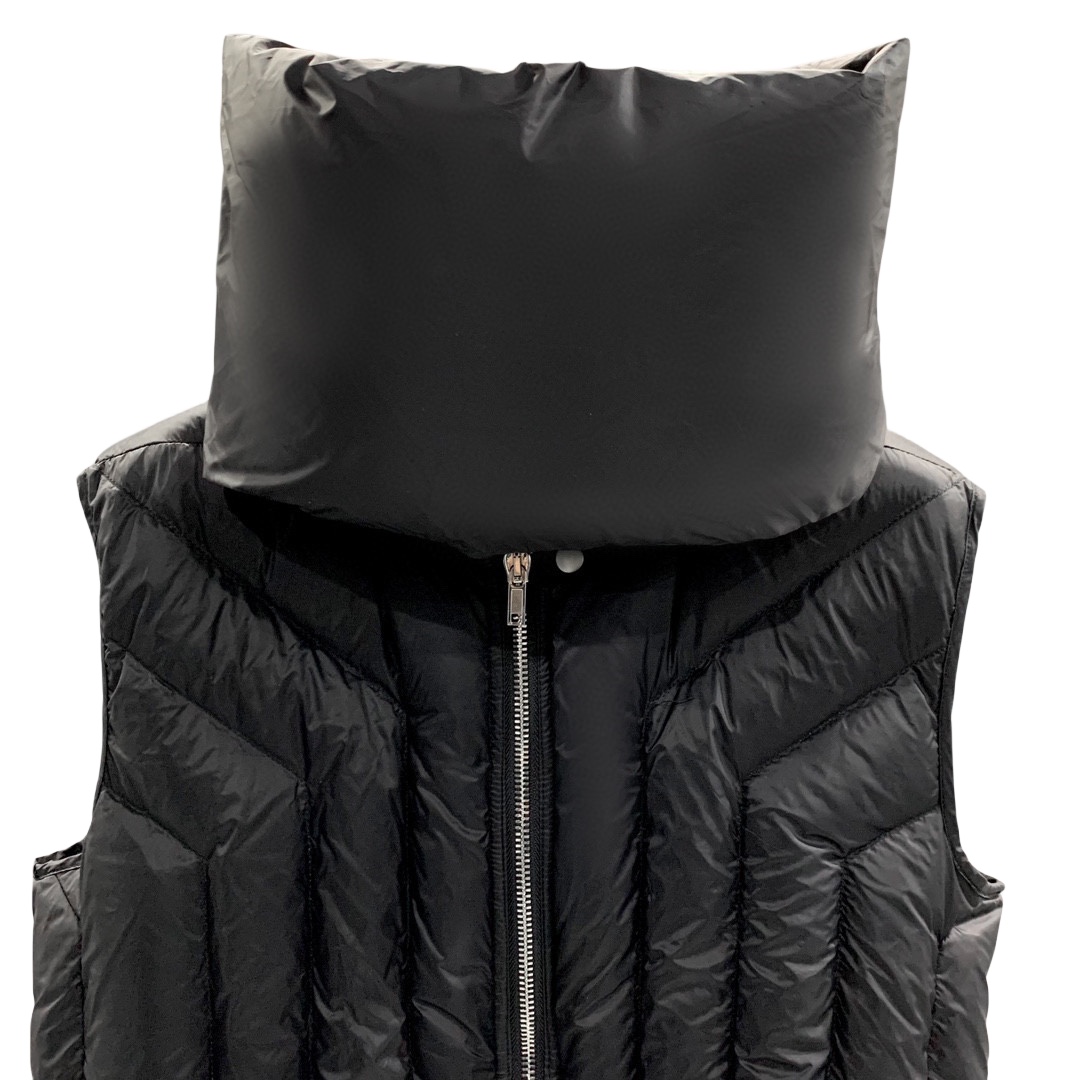Rick Owens Black Quilted Down Vest - DopestKickz