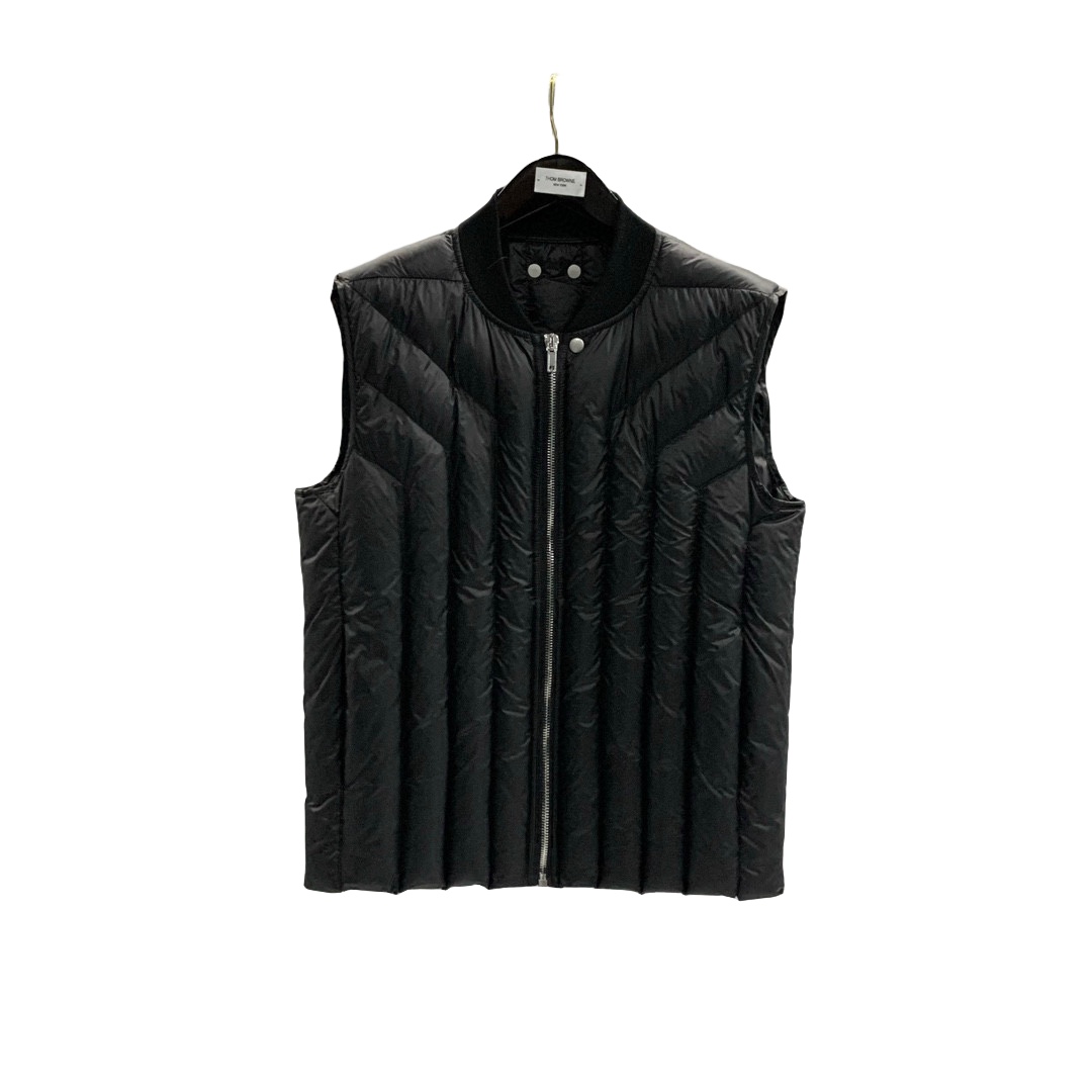Rick Owens Black Quilted Down Vest - DopestKickz