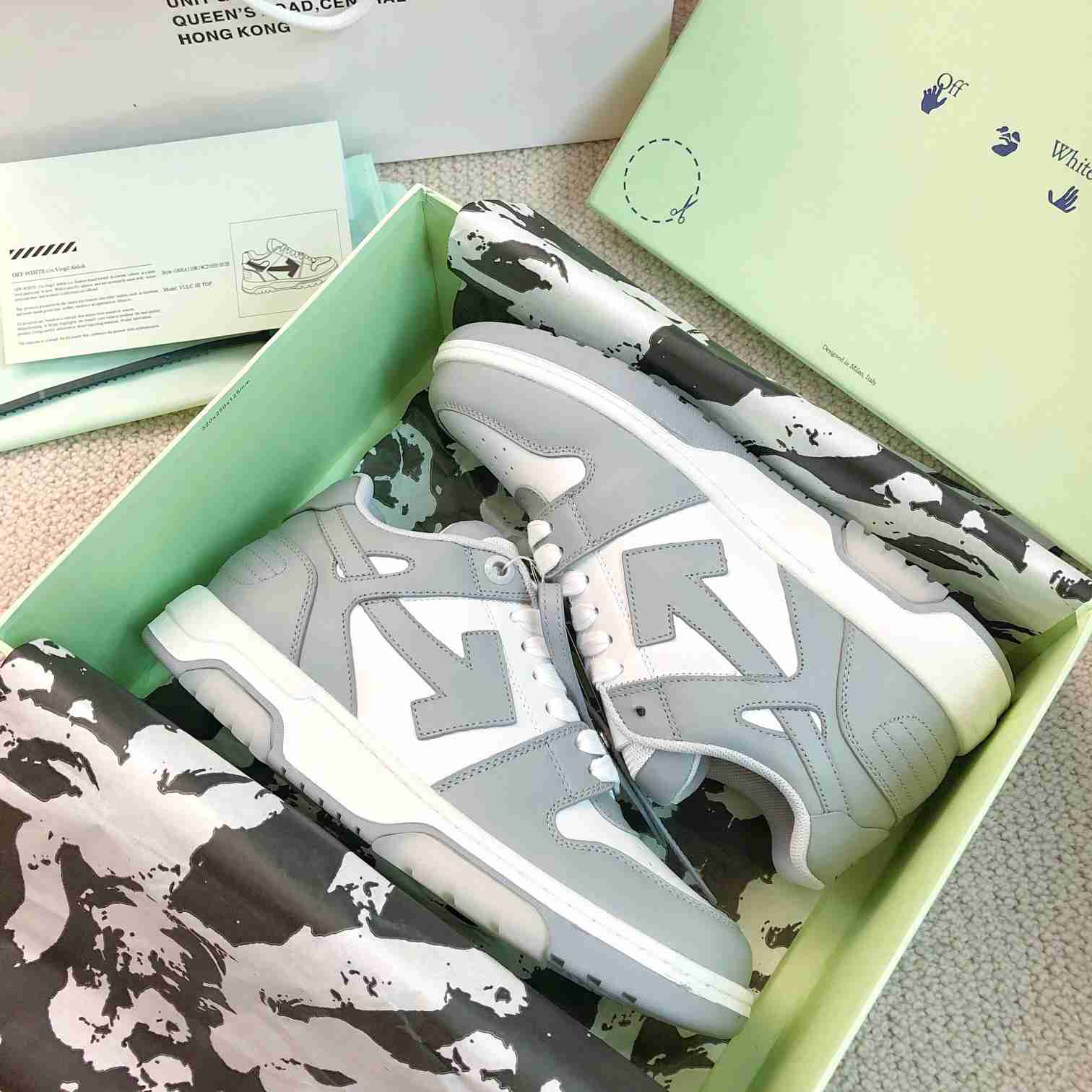 Off White Out Of Office Leather Sneakers - DopestKickz