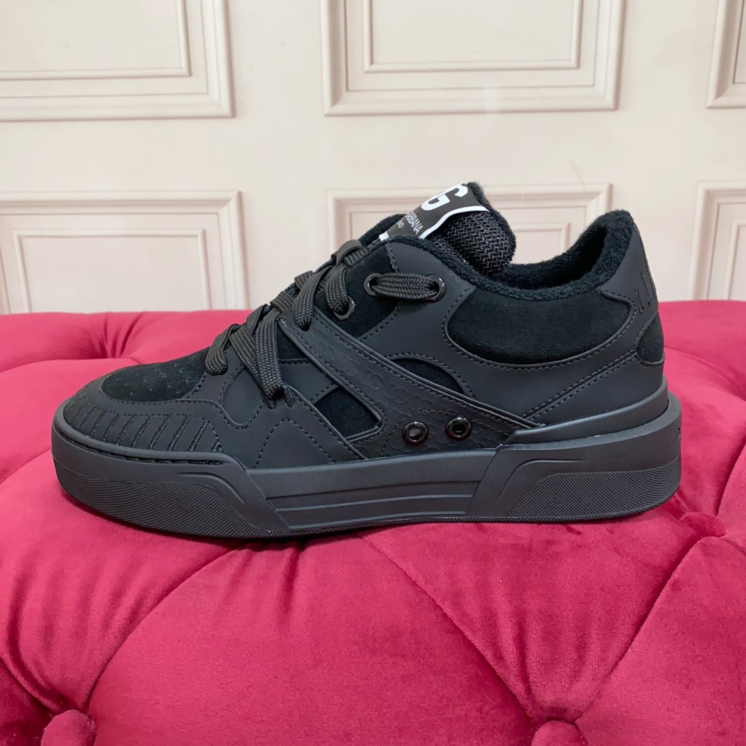 Dolce & Gabbana Mixed-material New Roma Sneakers - DopestKickz