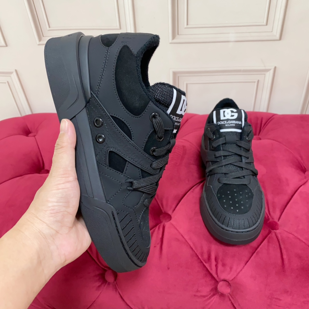 Dolce & Gabbana Mixed-material New Roma Sneakers - DopestKickz