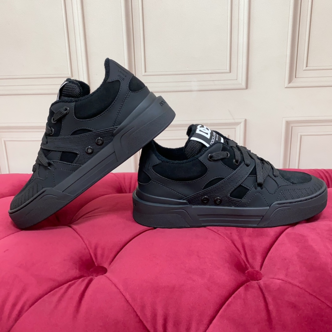 Dolce & Gabbana Mixed-material New Roma Sneakers - DopestKickz