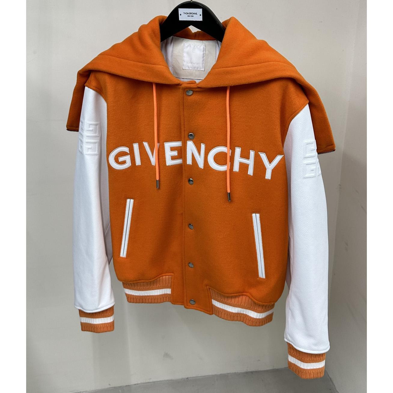 Givenchy Hooded Varsity Jacket In Wool And Leather - DopestKickz