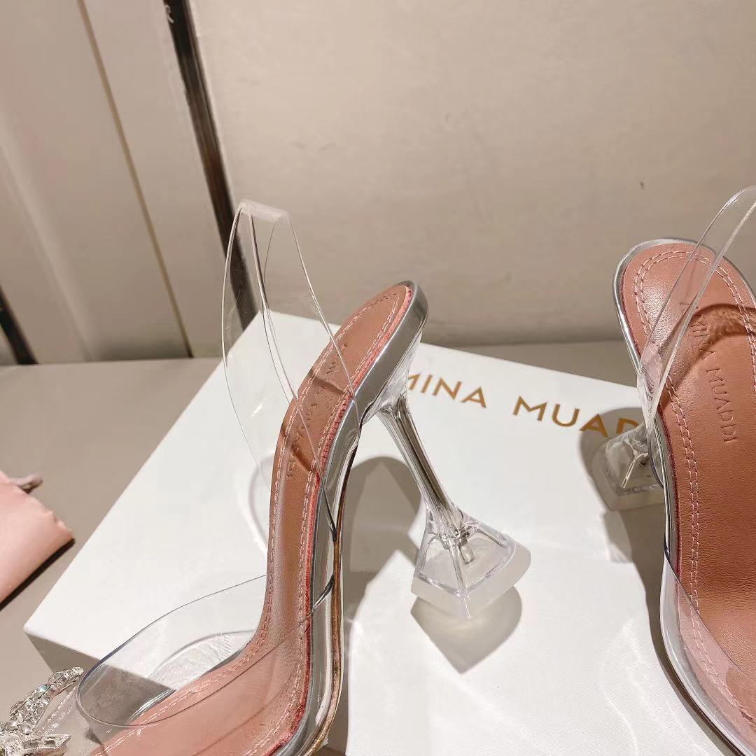 Amina Muaddi Rosie Slingback Pumps - DopestKickz