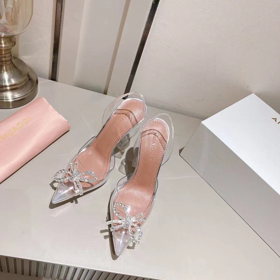 Amina Muaddi Rosie Slingback Pumps - DopestKickz