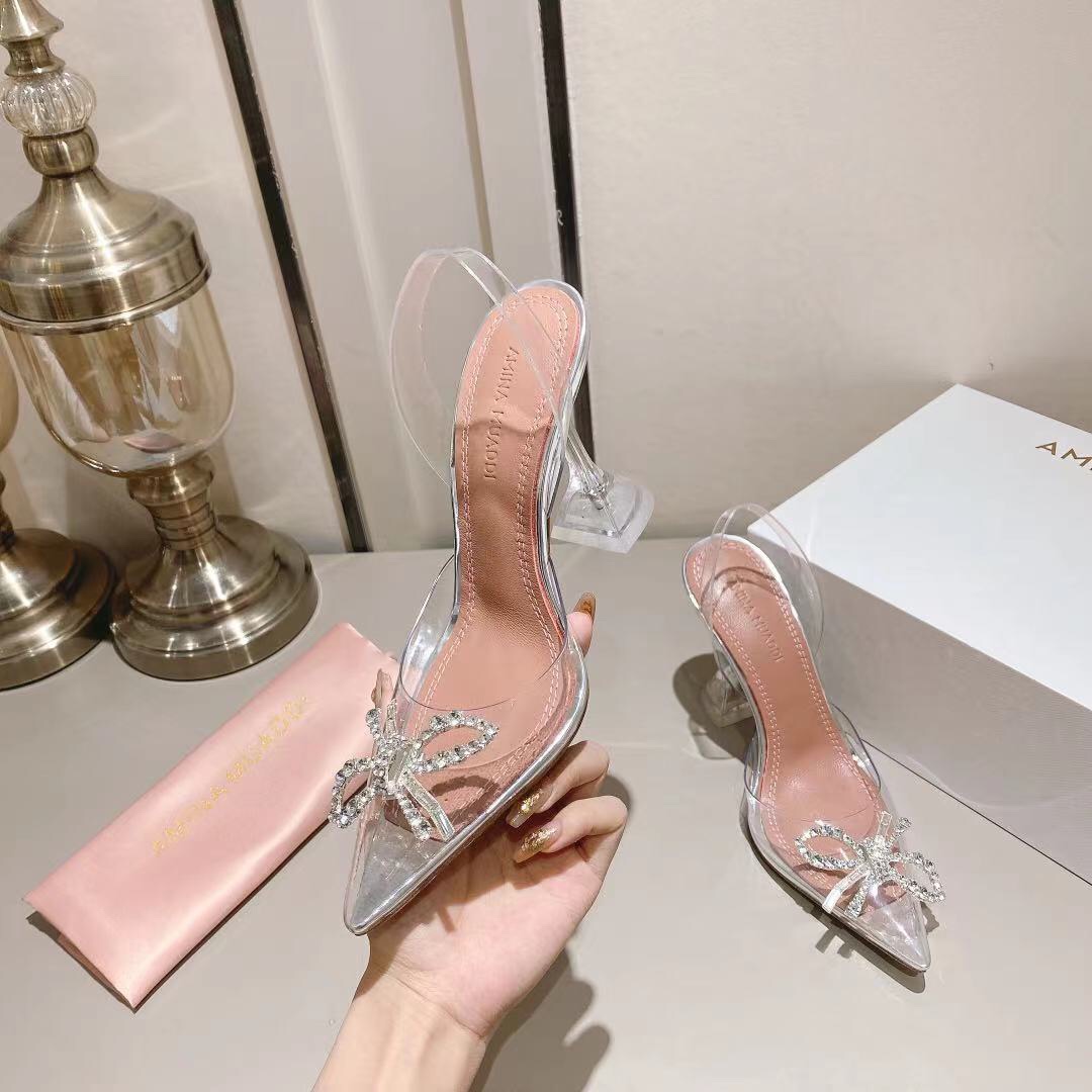 Amina Muaddi Rosie Slingback Pumps - DopestKickz