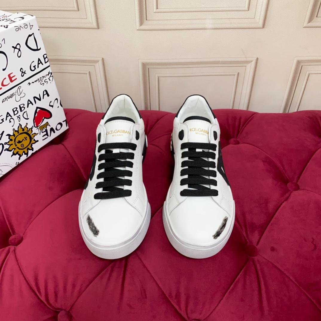 Dolce & Gabbana Portofino Vintage Calfskin Sneakers - DopestKickz