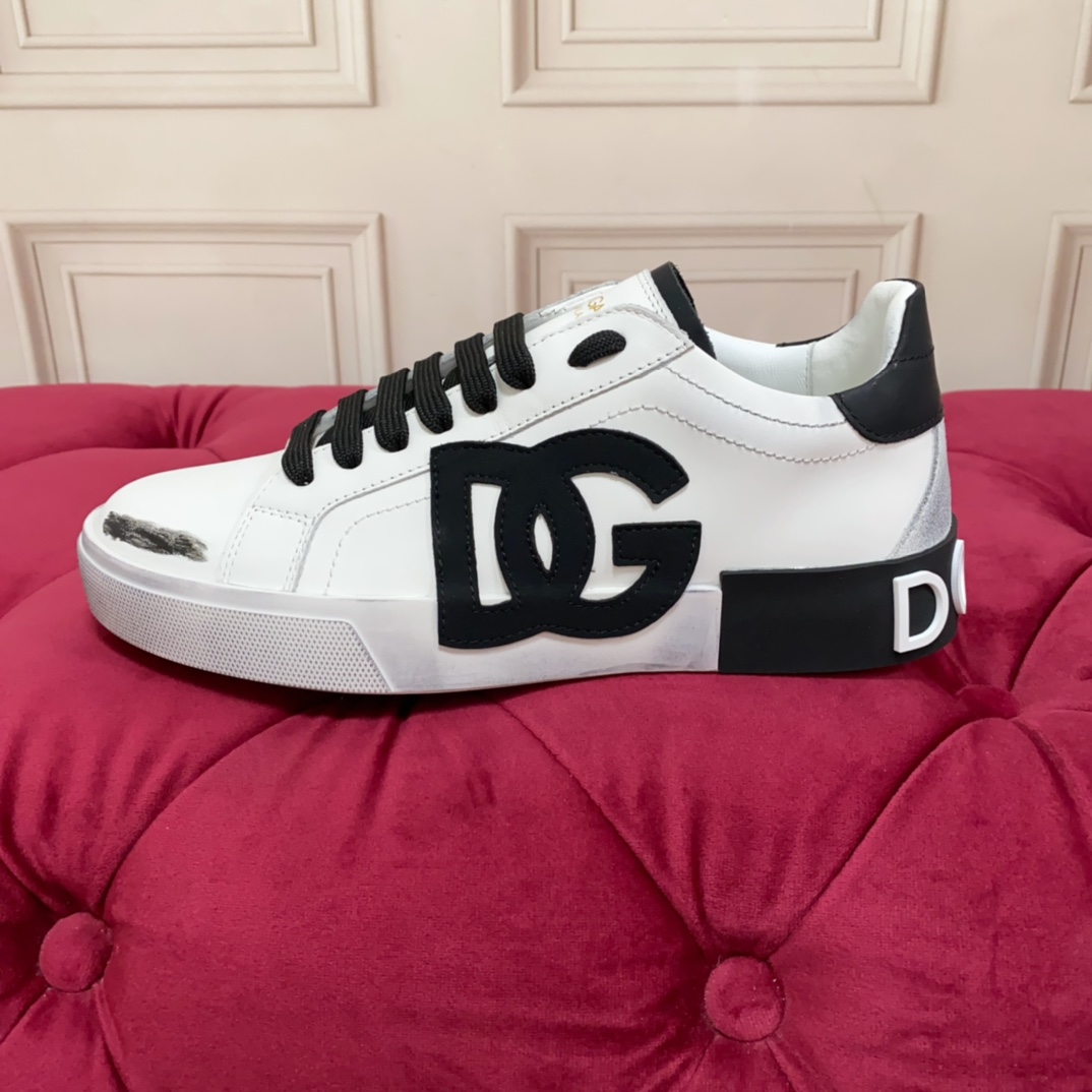 Dolce & Gabbana Portofino Vintage Calfskin Sneakers - DopestKickz