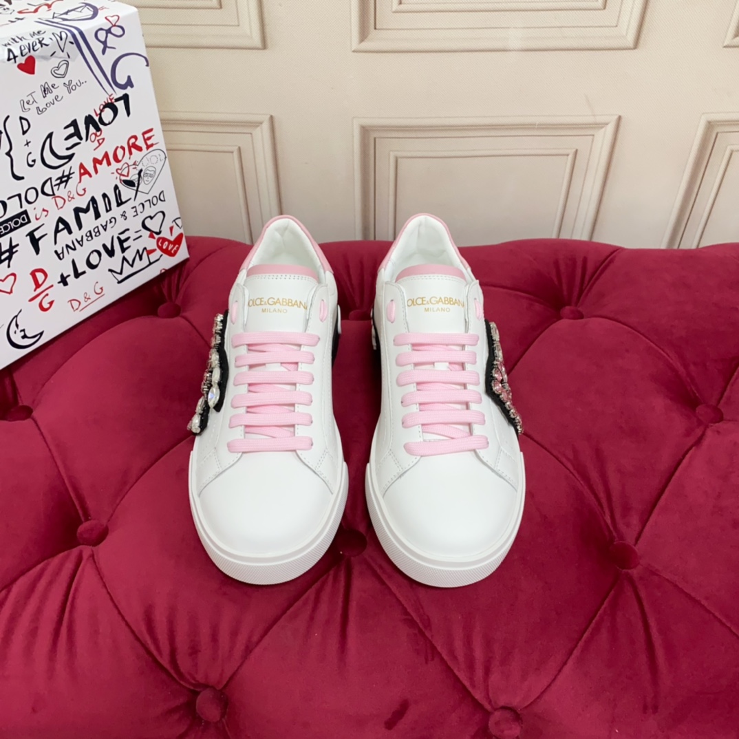 Dolce & Gabbana Calfskin Portofino Sneakers - DopestKickz