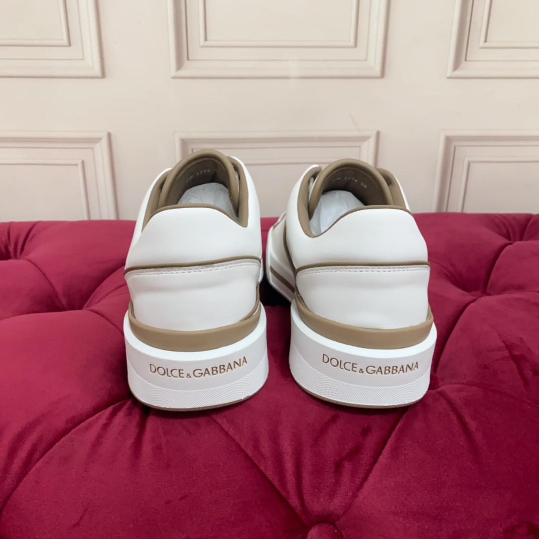 Dolce & Gabbana White New Roma Sneakers - DopestKickz