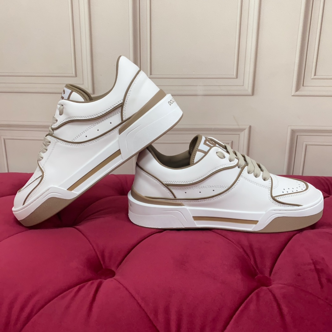 Dolce & Gabbana White New Roma Sneakers - DopestKickz