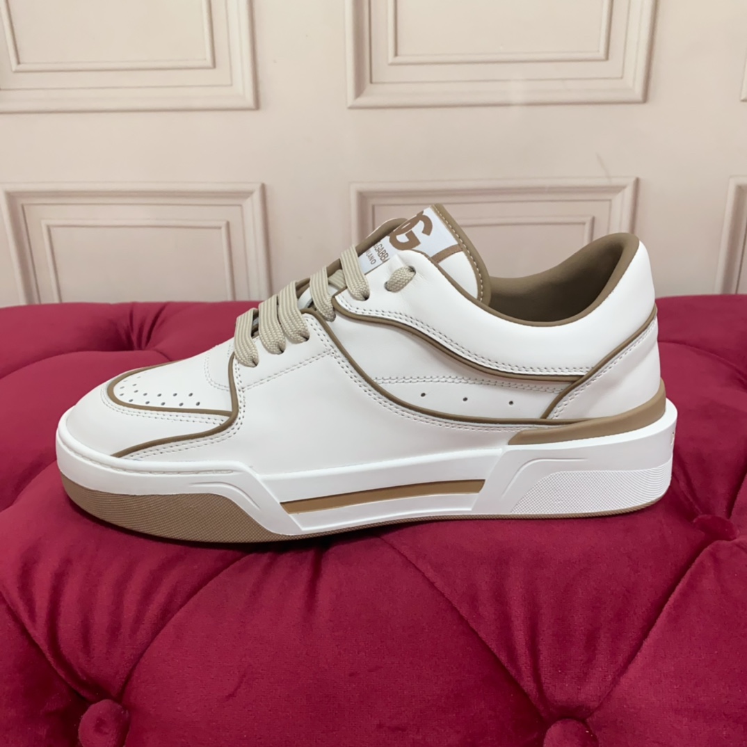 Dolce & Gabbana White New Roma Sneakers - DopestKickz