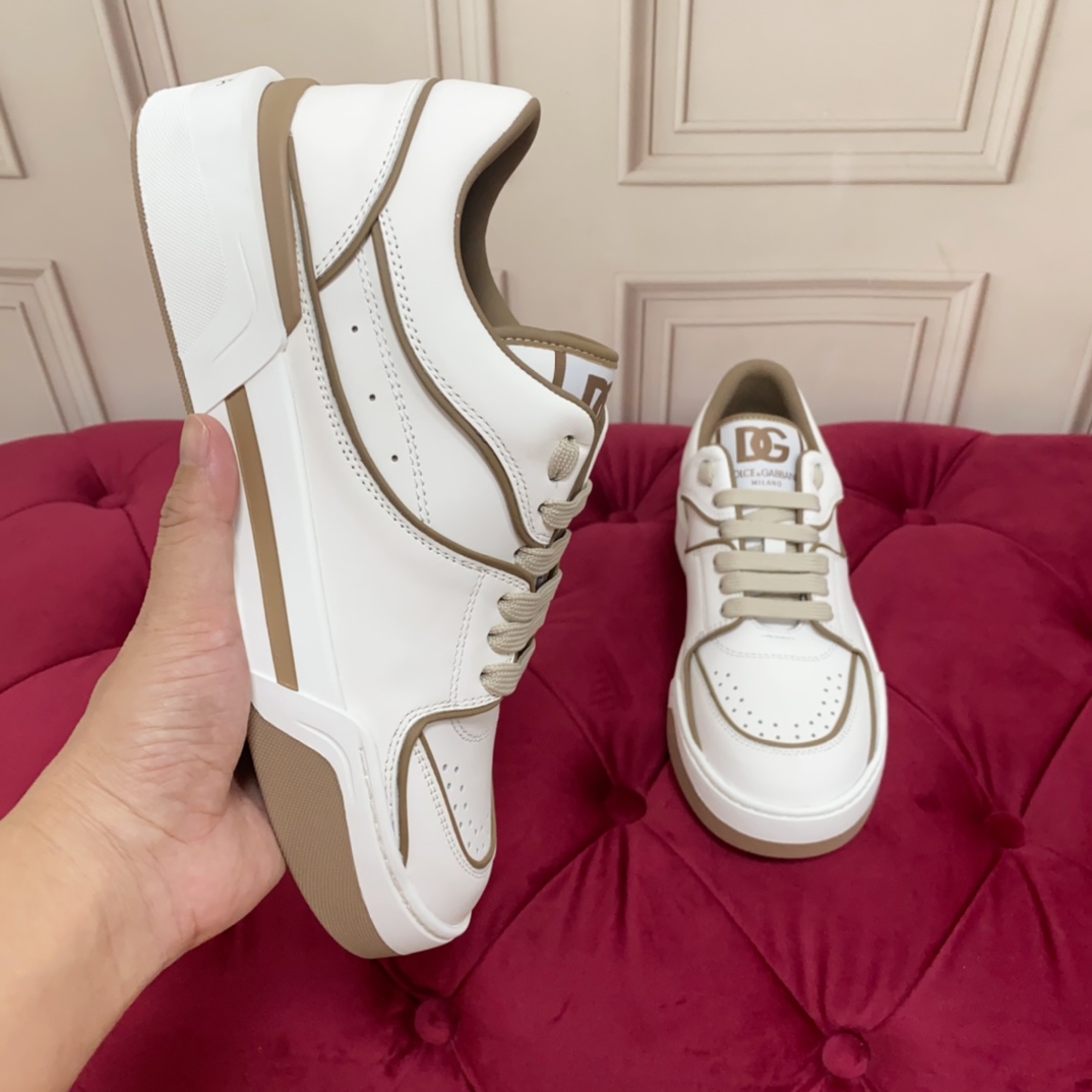 Dolce & Gabbana White New Roma Sneakers - DopestKickz