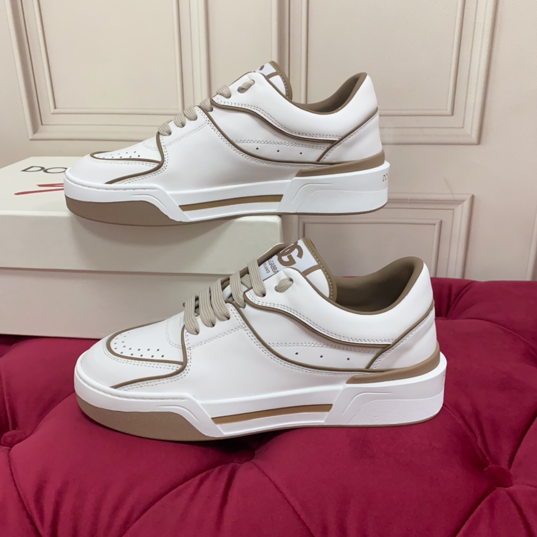 Dolce & Gabbana White New Roma Sneakers - DopestKickz