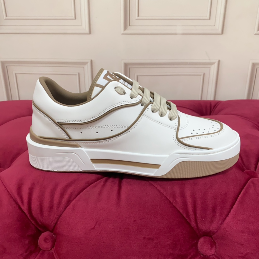 Dolce & Gabbana White New Roma Sneakers - DopestKickz