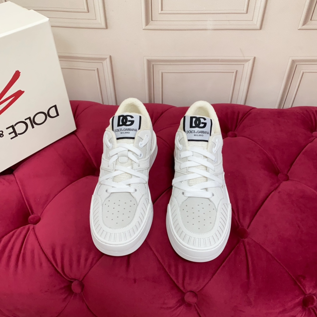 Dolce & Gabbana Mixed-material New Roma Sneakers - DopestKickz