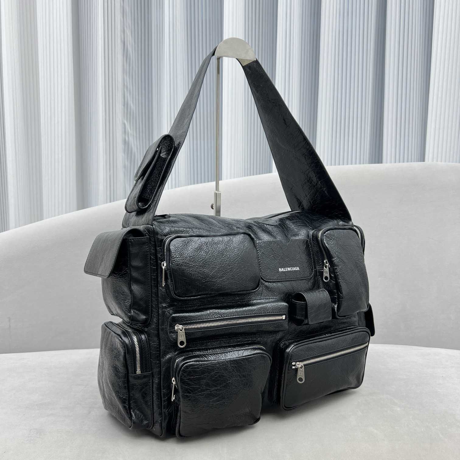 Balenciaga Superbusy Large Sling Bag In Black  - DopestKickz
