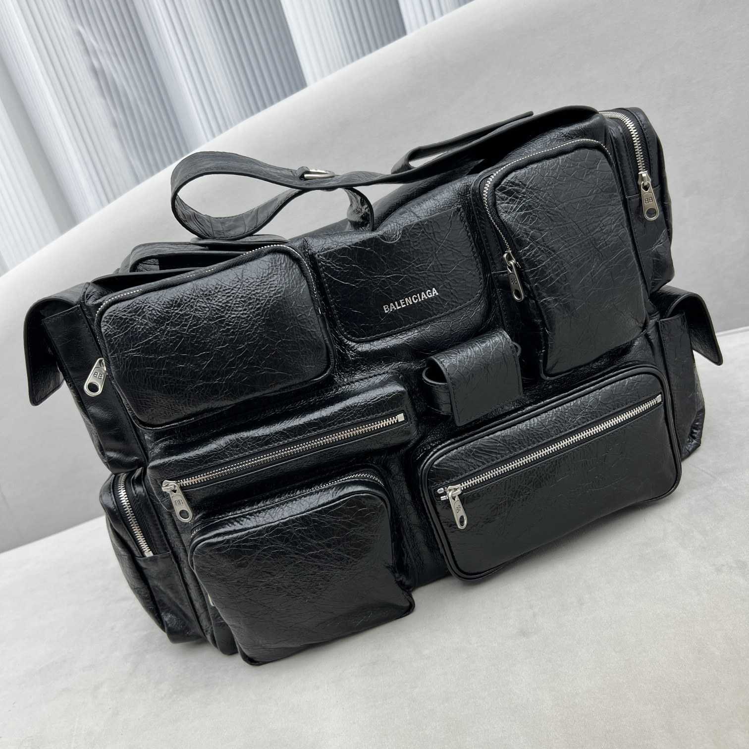 Balenciaga Superbusy Large Sling Bag In Black  - DopestKickz