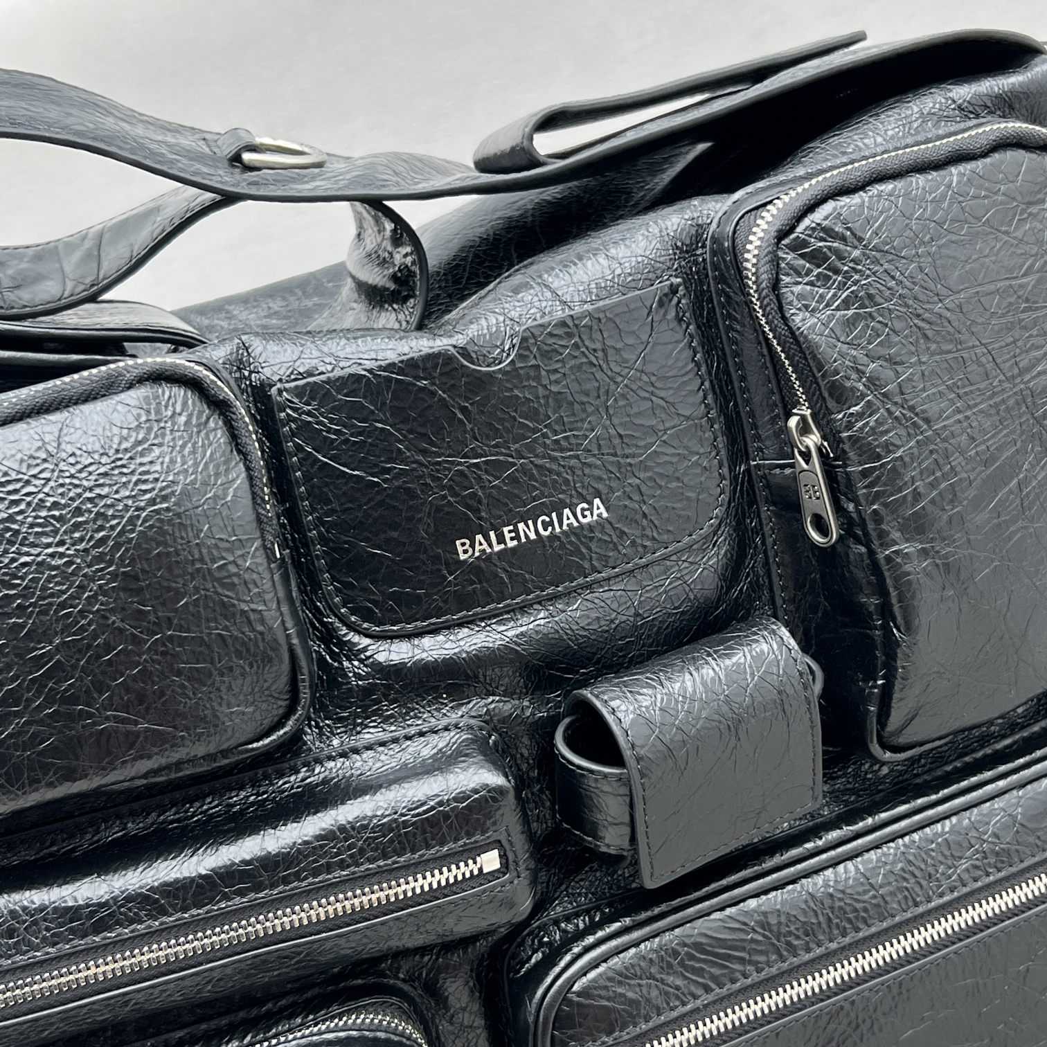 Balenciaga Superbusy Large Sling Bag In Black  - DopestKickz