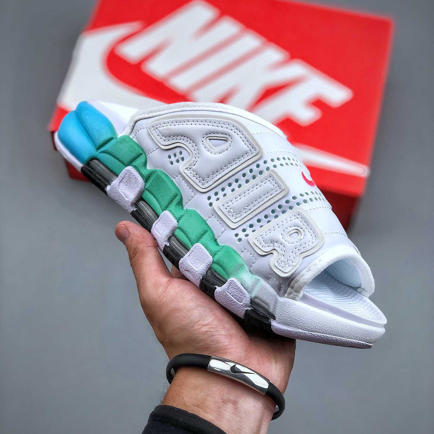 Nike Air More Uptempo Slide   FN3437 161 - DopestKickz