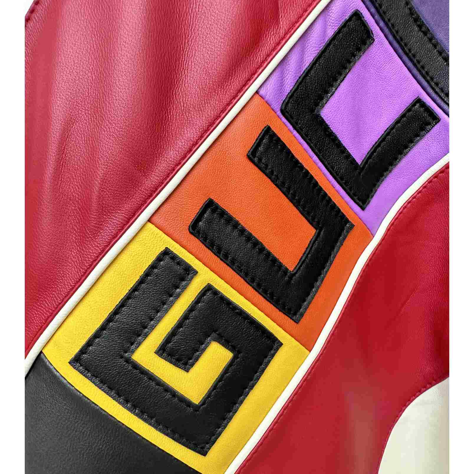 Gucci Leather Bomber Jacket With Gucci Lettering - DopestKickz