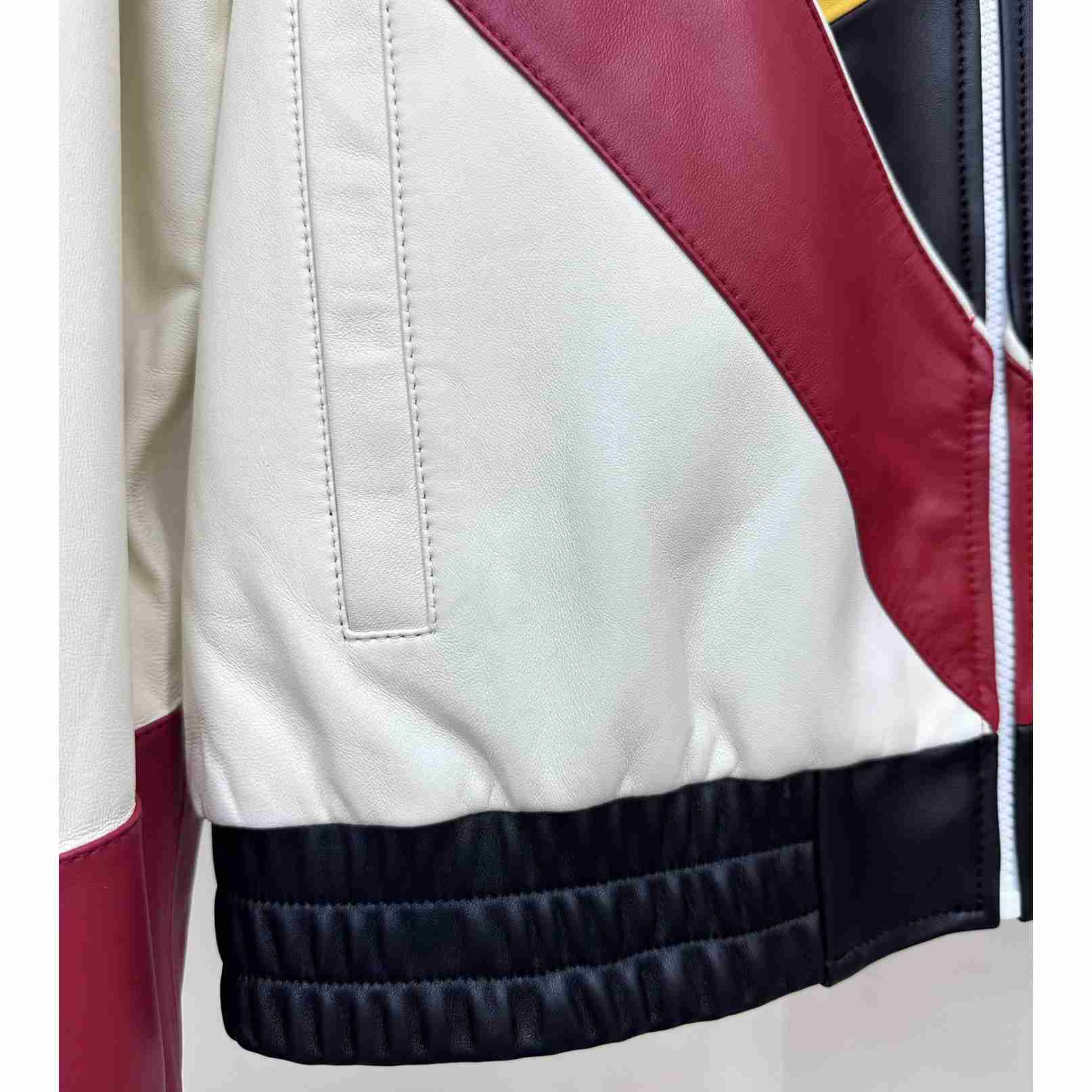 Gucci Leather Bomber Jacket With Gucci Lettering - DopestKickz