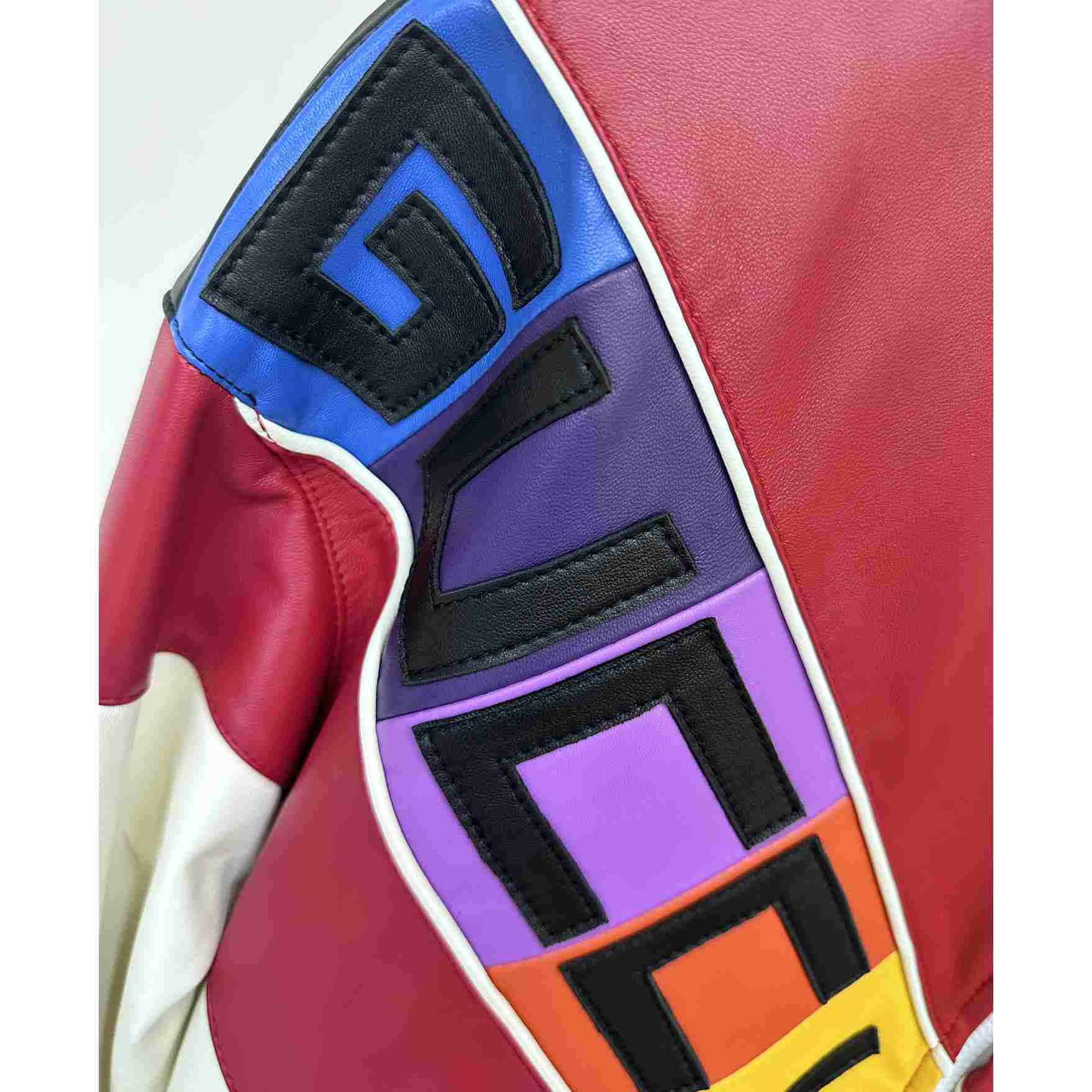 Gucci Leather Bomber Jacket With Gucci Lettering - DopestKickz