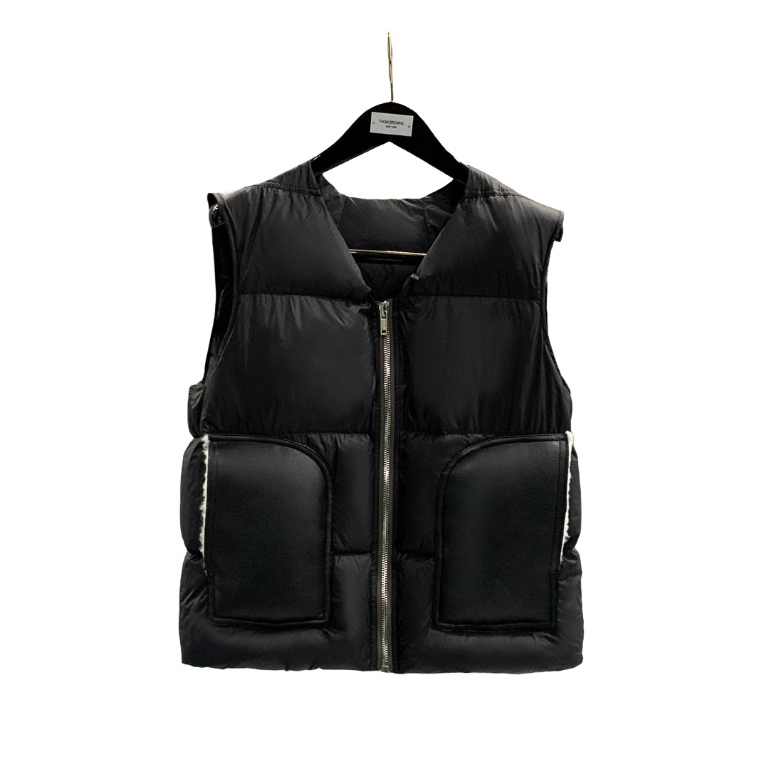 Rick Owens Cargo Sleeveless Puffer Jacket - DopestKickz