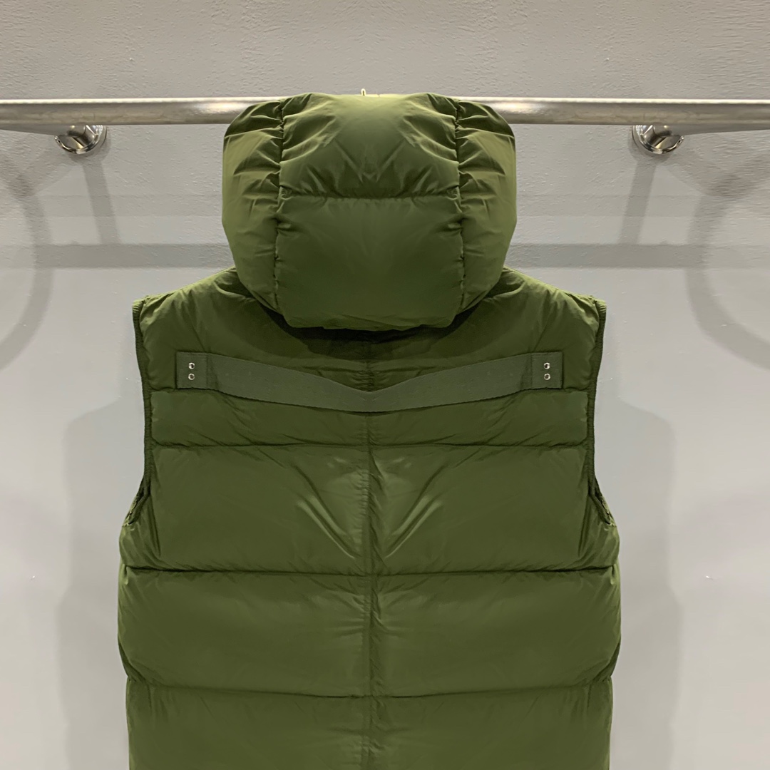 Rick Owens Green Padded Down Vest - DopestKickz