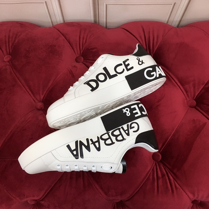Dolce & Gabbana White Portofino Stars Sneakers - DopestKickz