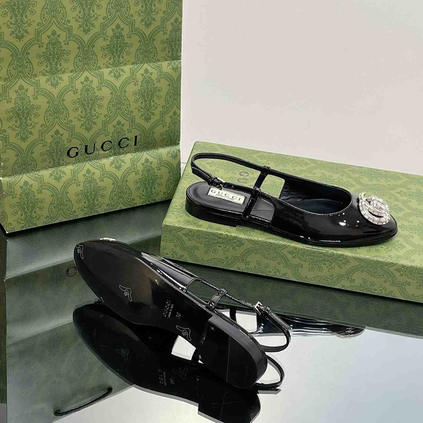 Gucci Women's Ballerina With Double G - DopestKickz