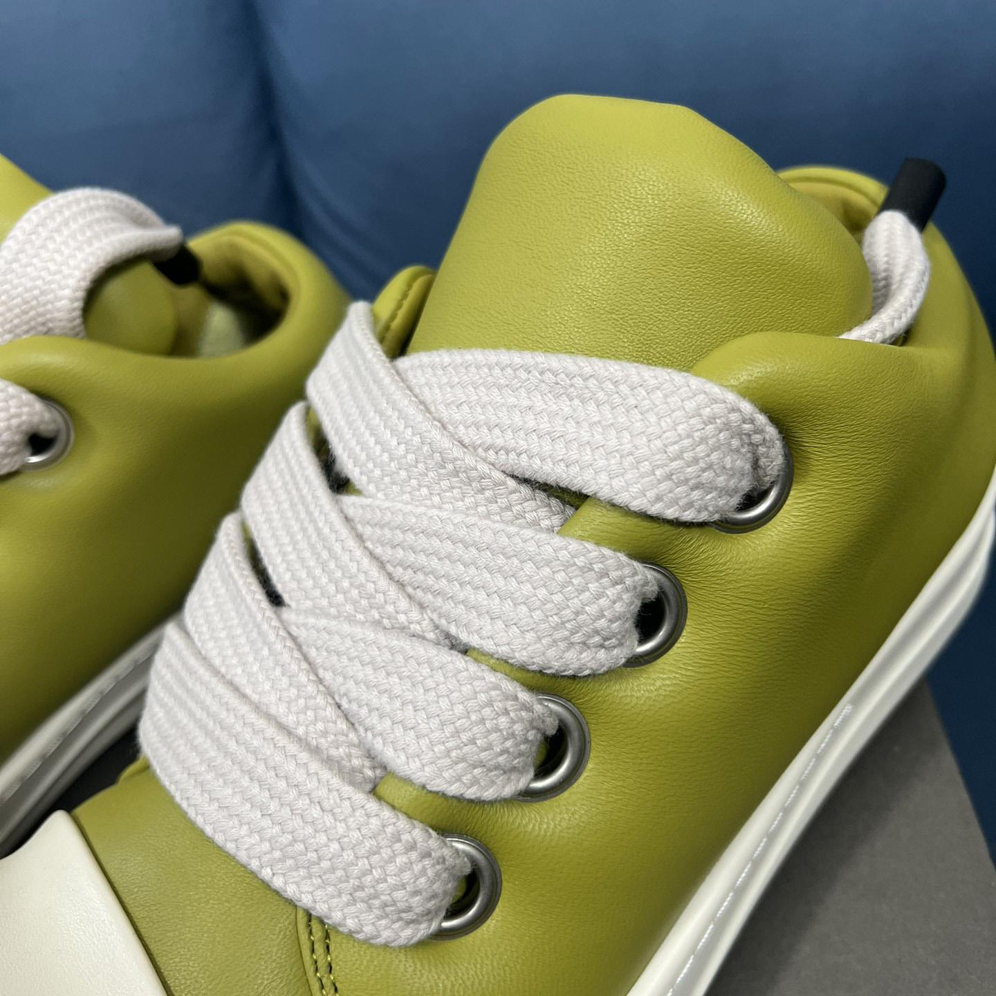 Rick Owens Green Jumbo Lace Padded Low-top Sneakers - DopestKickz