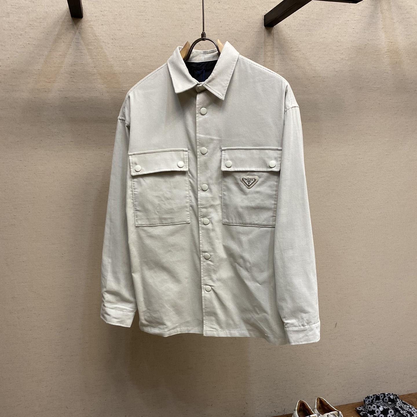 Prada Pinwale Corduroy Shirt - DopestKickz