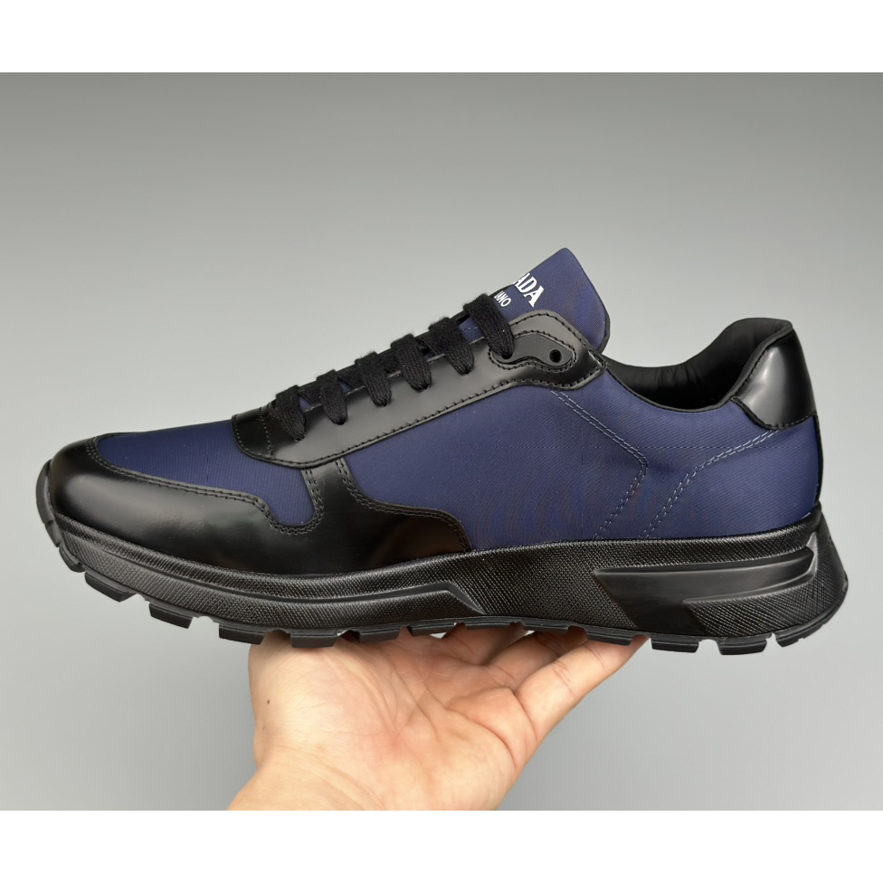 Prada Re-Nylon And Brushed Leather Sneakers - DopestKickz