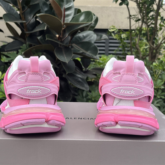 Balenciaga Track Sneaker In Pink Mesh And Suede-like Fabric - DopestKickz