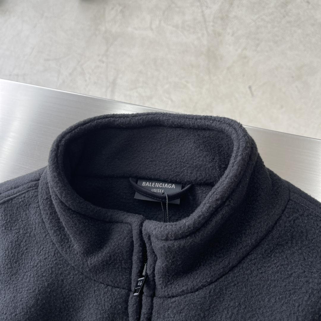 Balenciaga Black Embroidered Jacket - DopestKickz