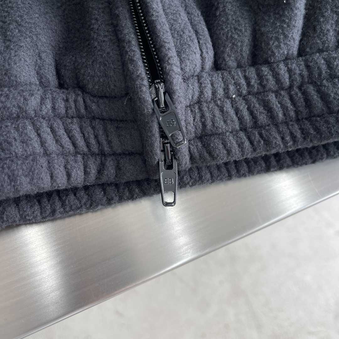 Balenciaga Black Embroidered Jacket - DopestKickz