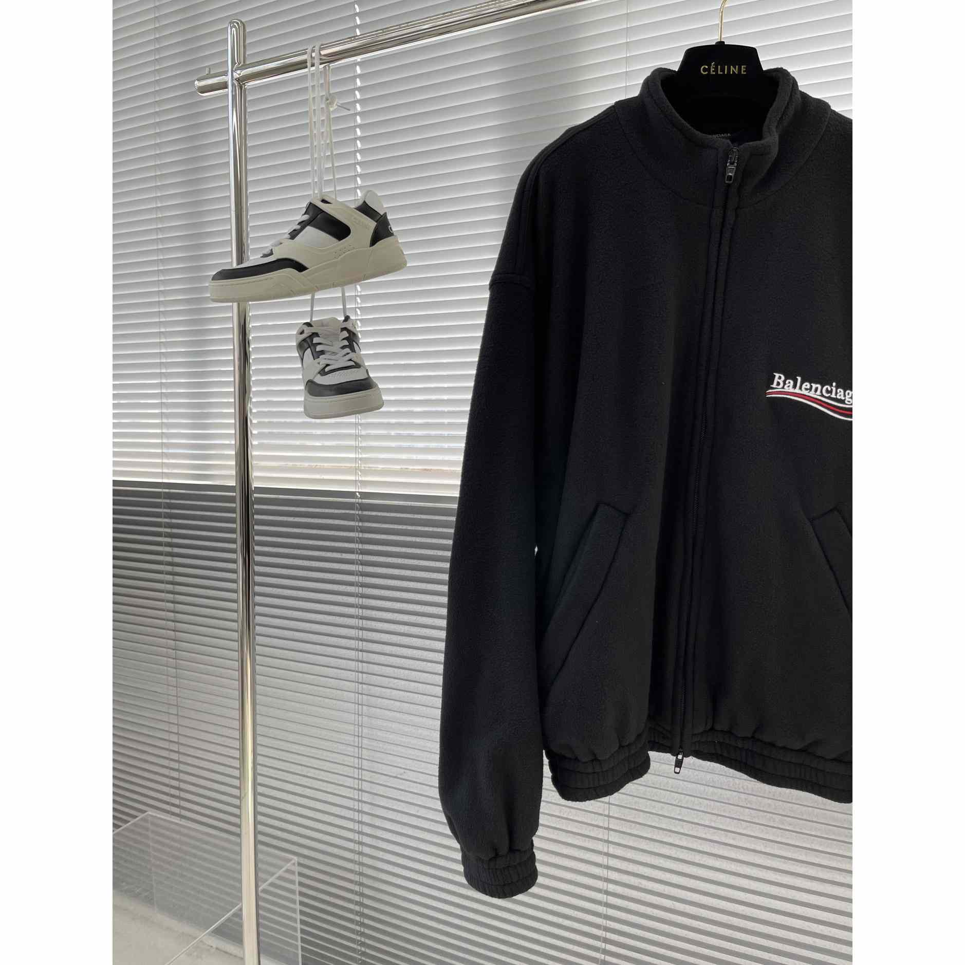 Balenciaga Black Embroidered Jacket - DopestKickz