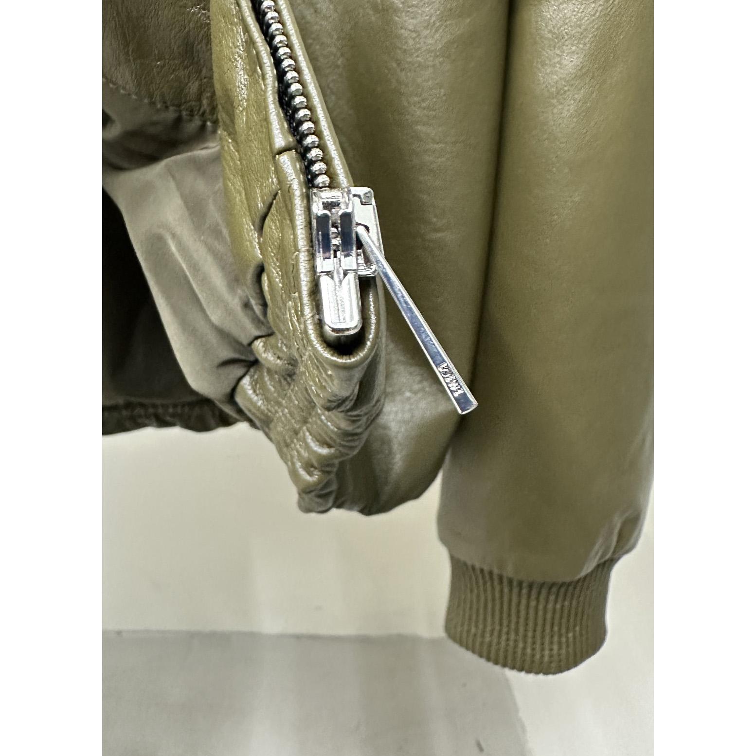 Loewe Zip-up Padded Hoodie In Nappa Lambskin - DopestKickz