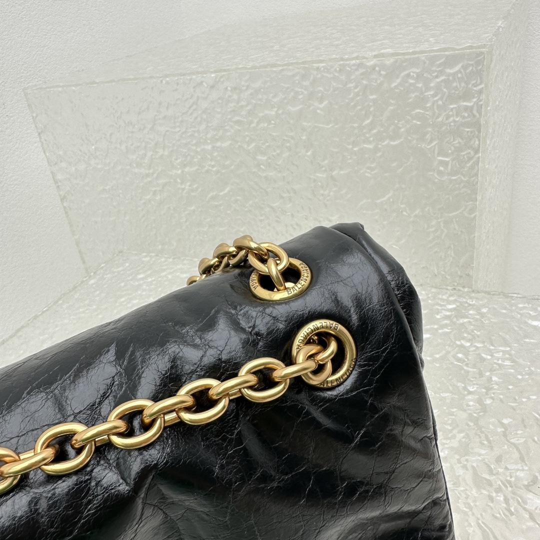 Balenciaga Monaco Small Chain Bag In Black - DopestKickz