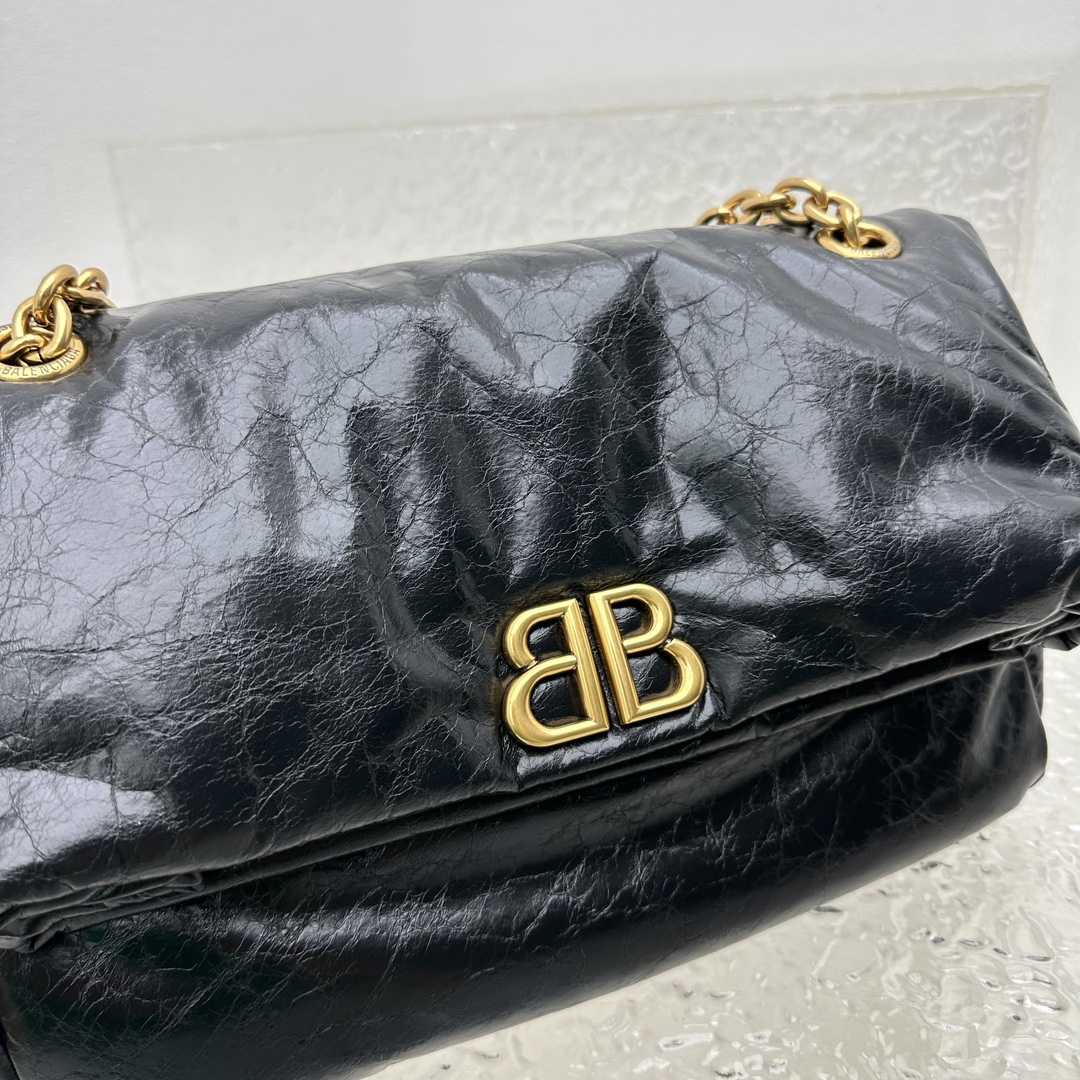 Balenciaga Monaco Small Chain Bag In Black - DopestKickz