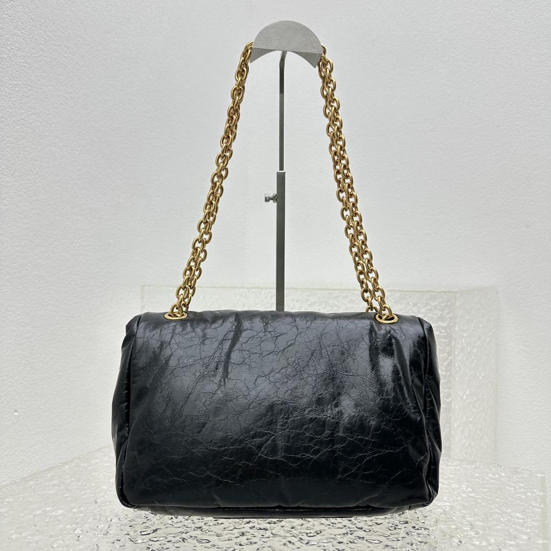 Balenciaga Monaco Small Chain Bag In Black - DopestKickz