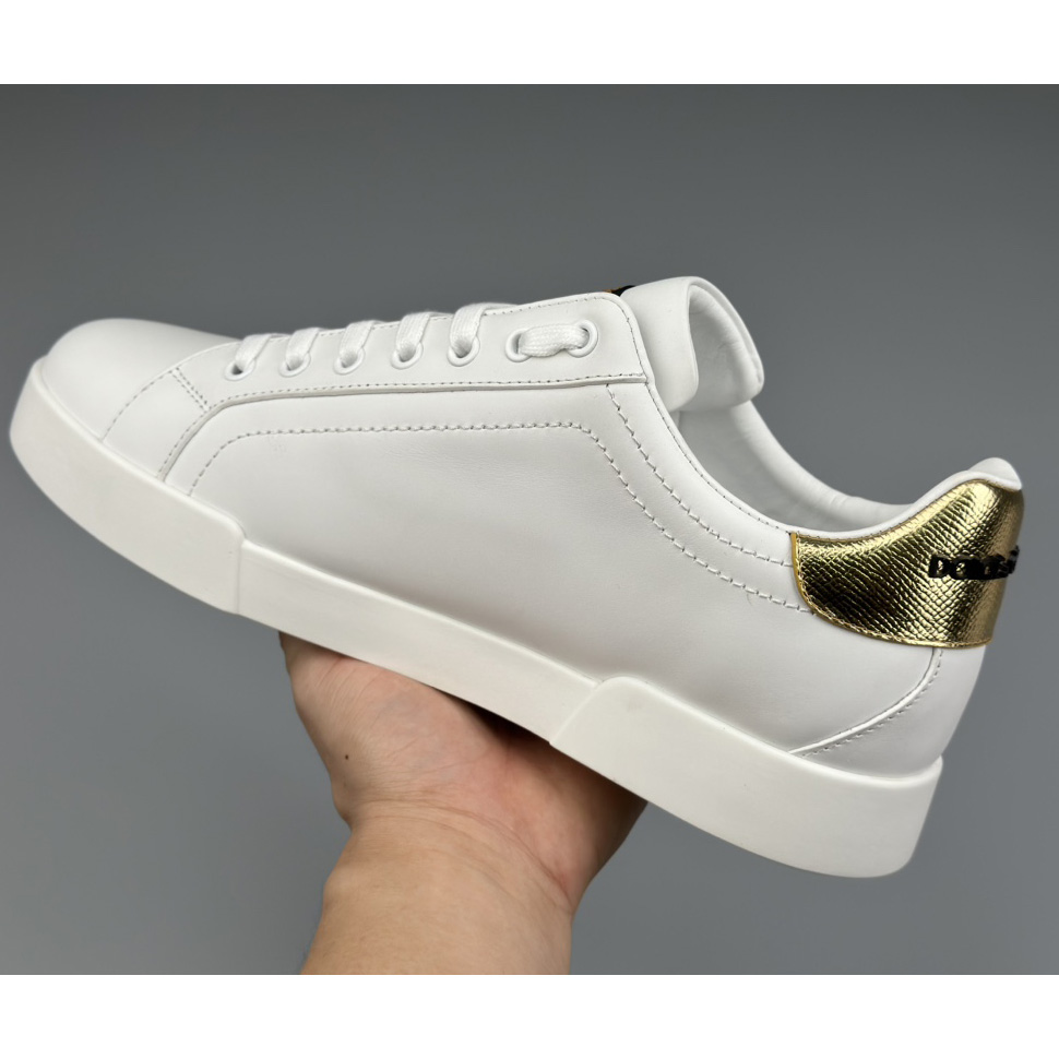 Dolce & Gabbana Calfskin Nappa Portofino Sneakers With Crown Patch - DopestKickz