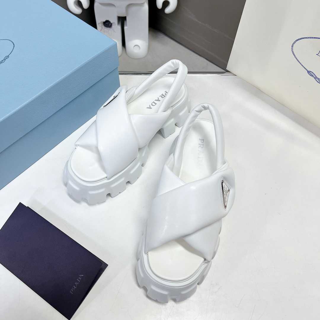 Prada Monolith 55mm Nappa Leather Sandals - DopestKickz