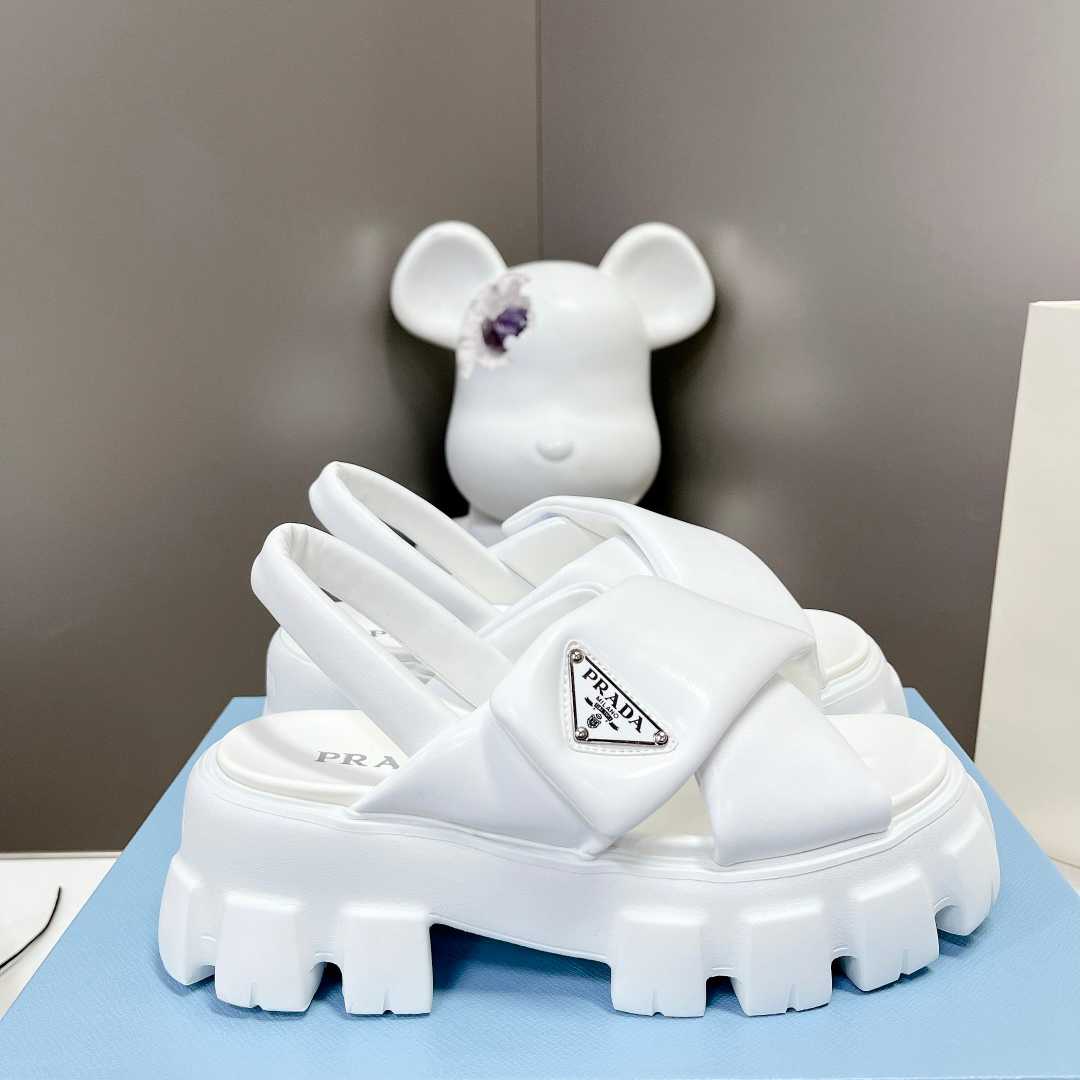 Prada Monolith 55mm Nappa Leather Sandals - DopestKickz