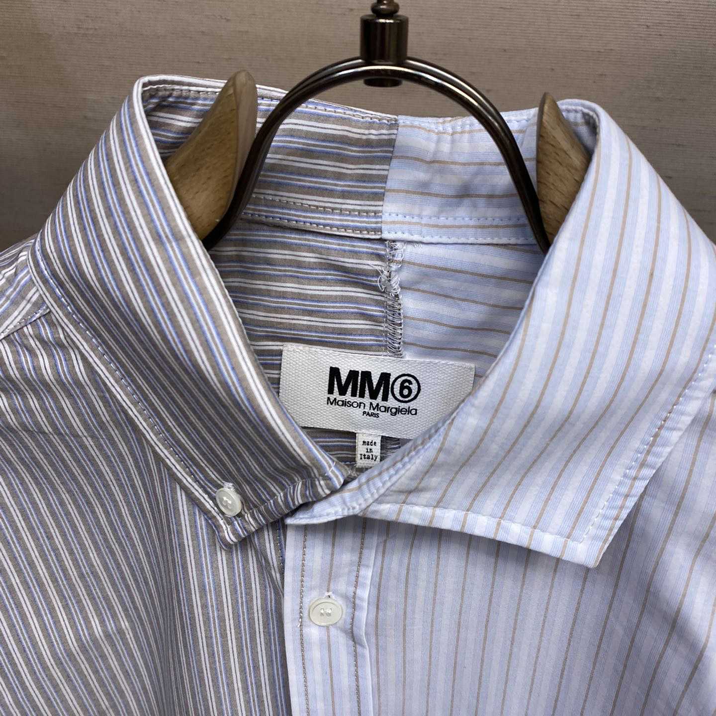 Maison Margiela Logo-print Asymmetric Shirt - DopestKickz